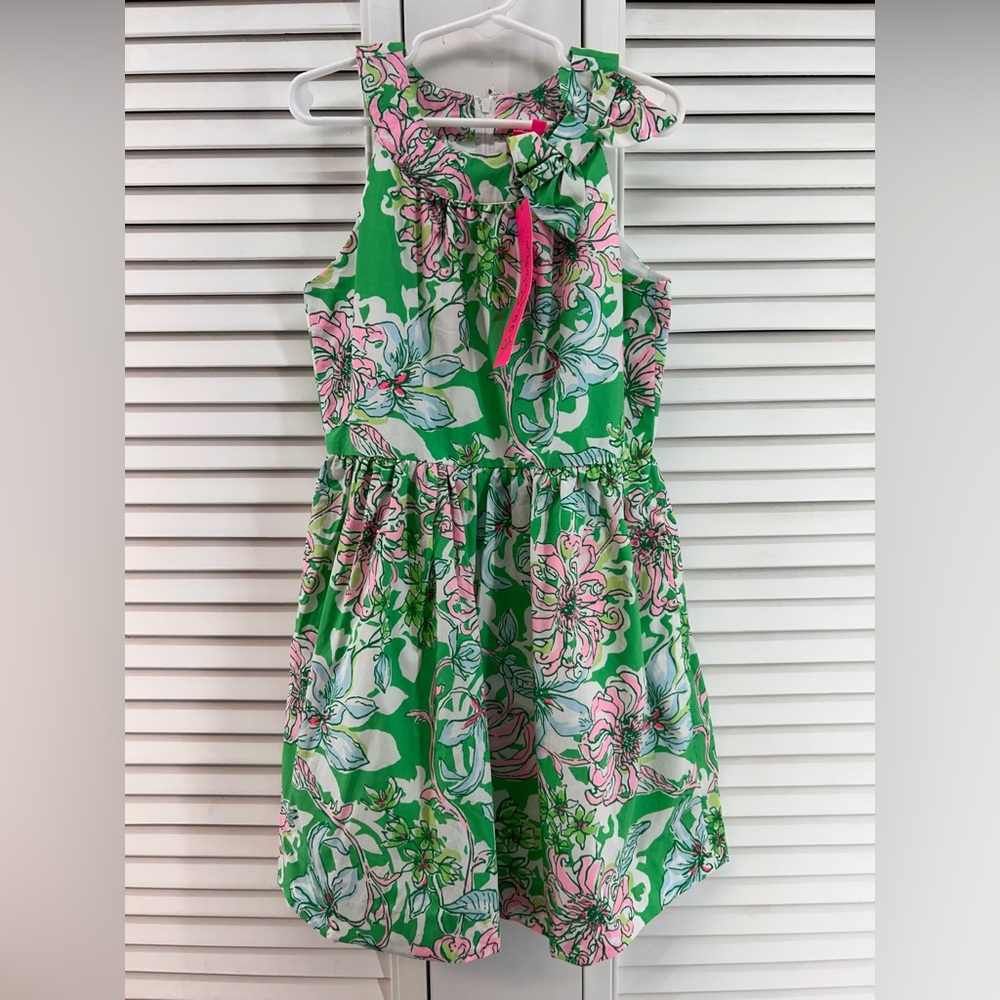 Lilly Pulitzer size 7 NWT Spearmint Blossom Views green & Pink Floral Dress